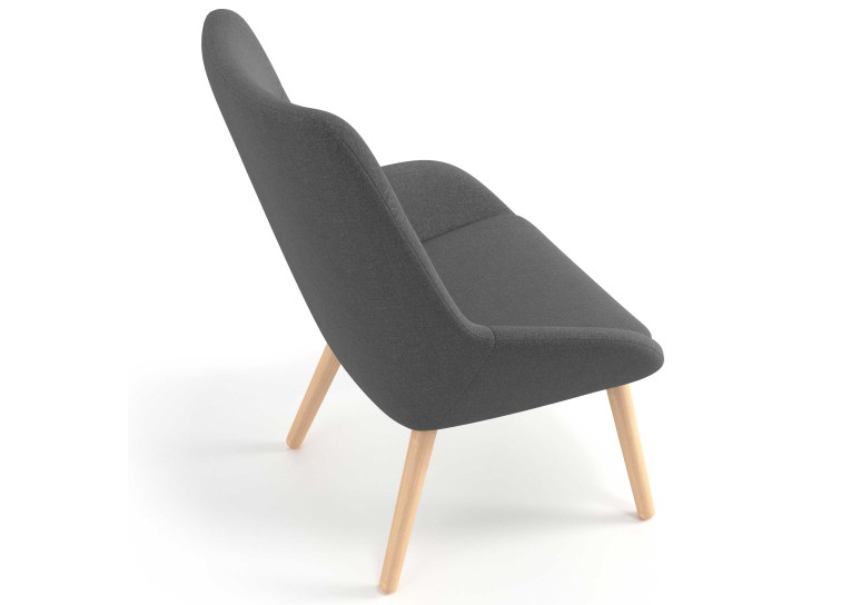 sillon para sala de espera antracita capri 6