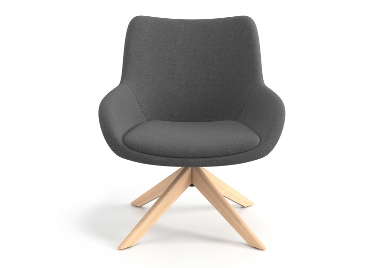 sillon para sala de espera antracita capri 4