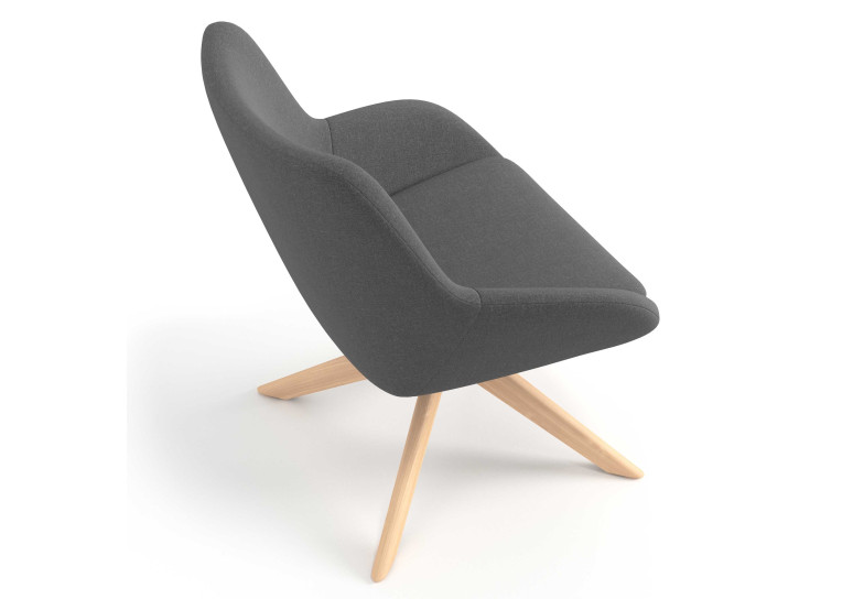sillon para sala de espera antracita capri 6