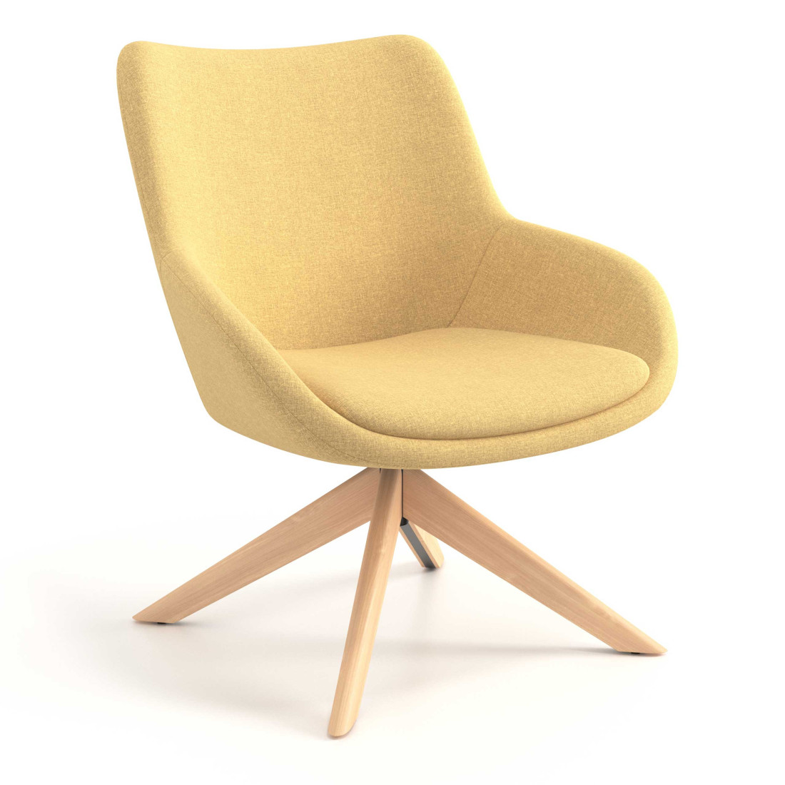 sillon para sala de espera amarillo capri 1