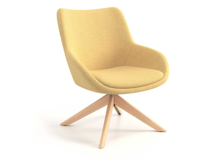 sillon para sala de espera amarillo capri 1