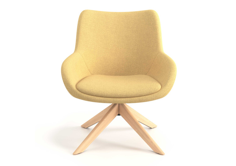 sillon para sala de espera amarillo capri 4