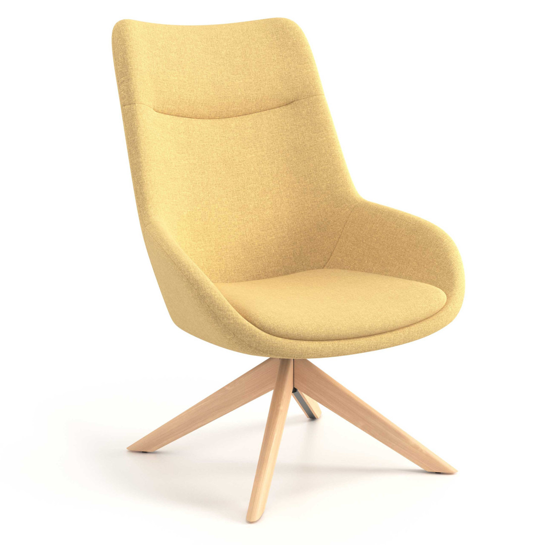 sillon para sala de espera amarillo capri 1