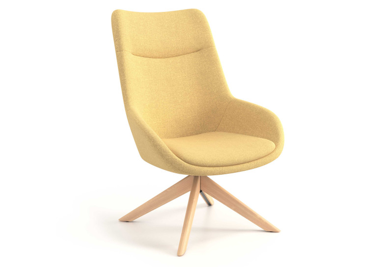 sillon para sala de espera amarillo capri 1
