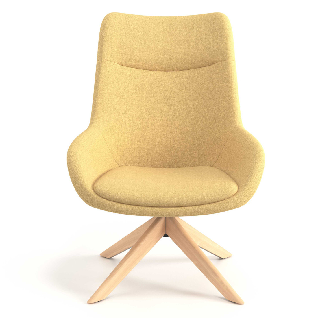sillon para sala de espera amarillo capri 4