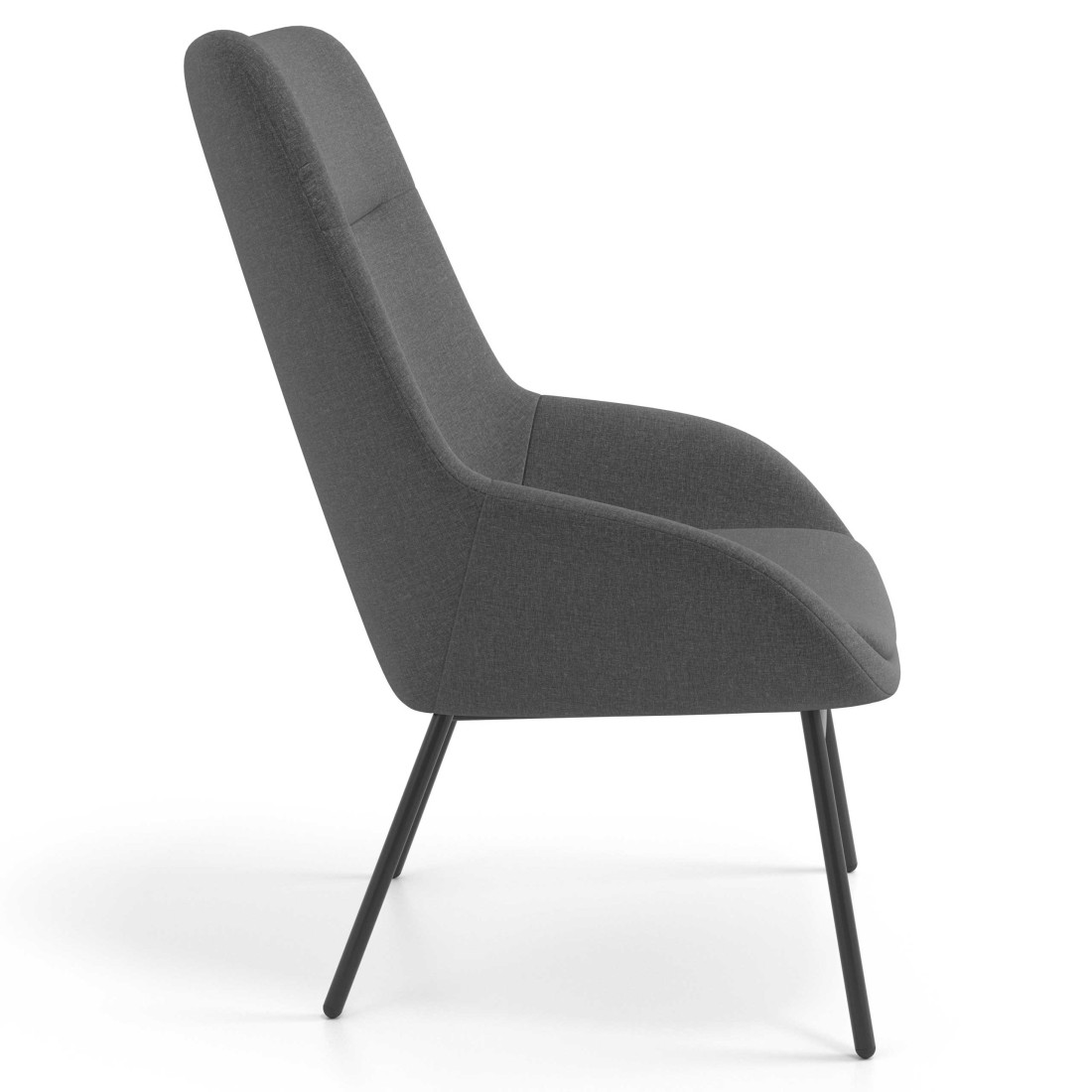 sillon para sala de espera antracita capri 3