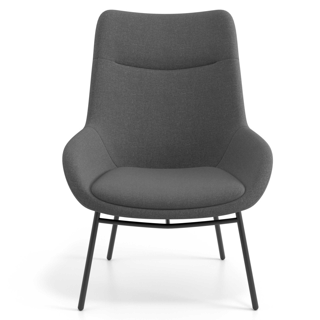 sillon para sala de espera antracita capri 4