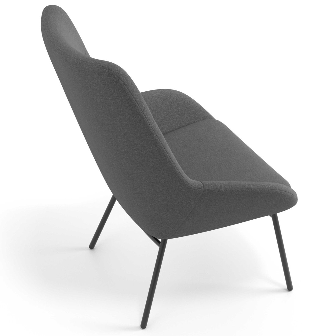 sillon para sala de espera antracita capri 6