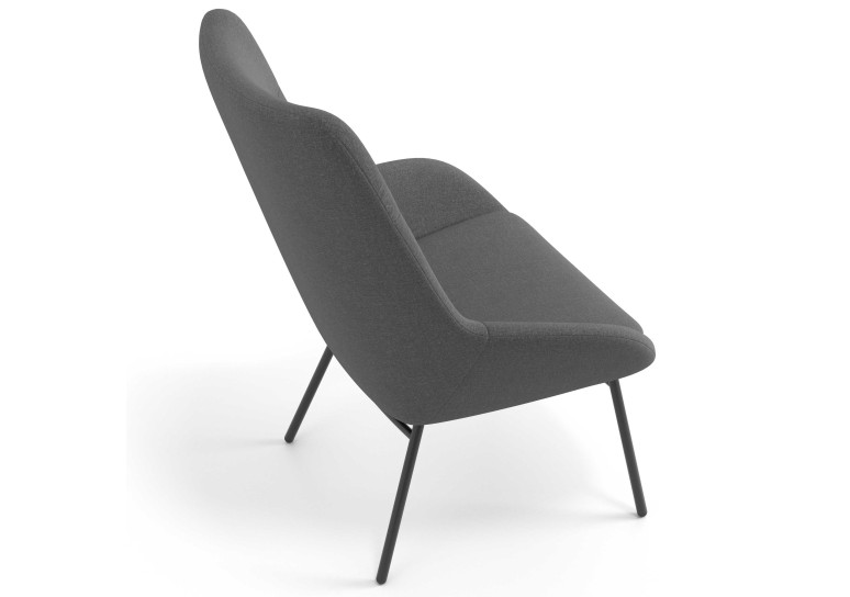 sillon para sala de espera antracita capri 6