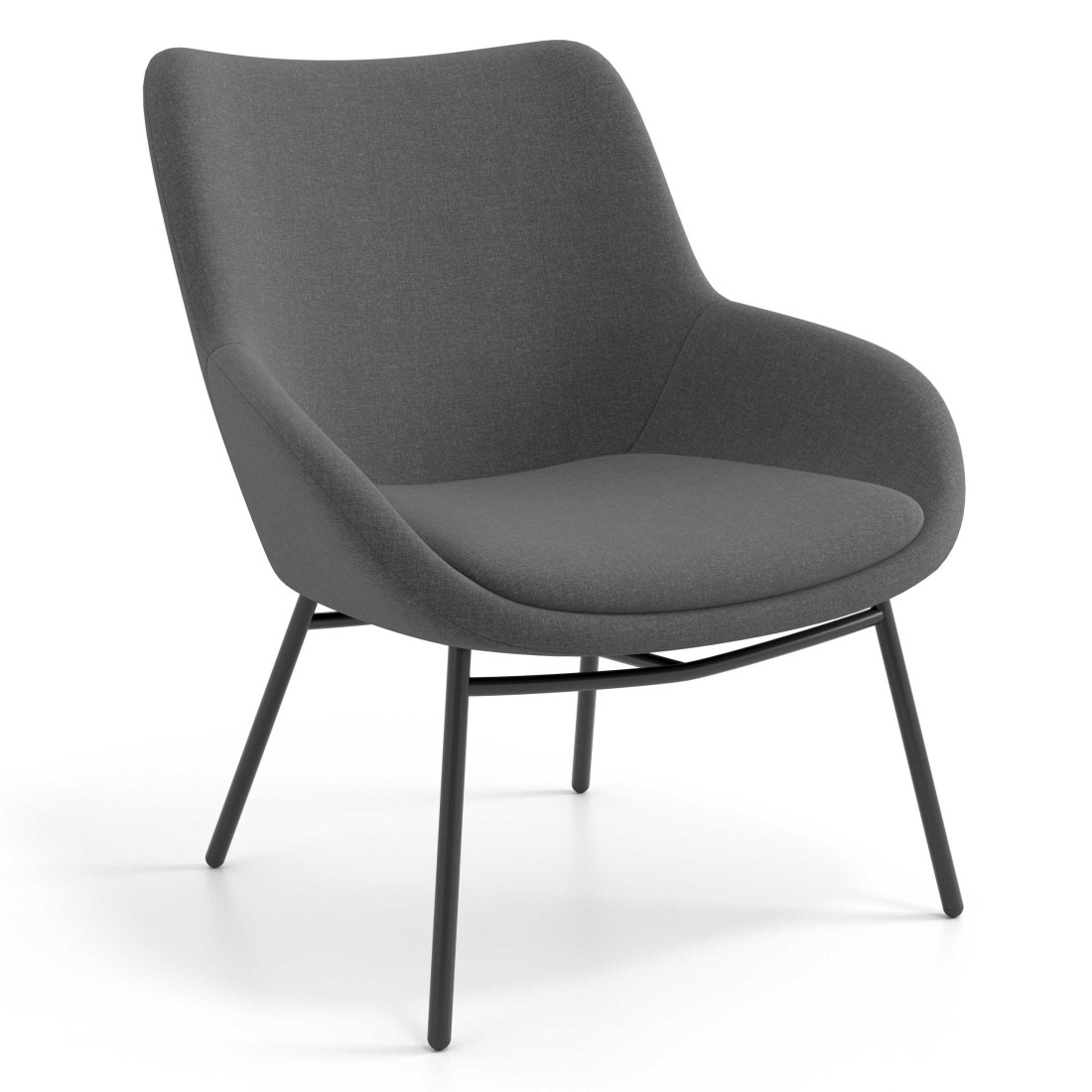 sillon para sala de espera antracita capri 1