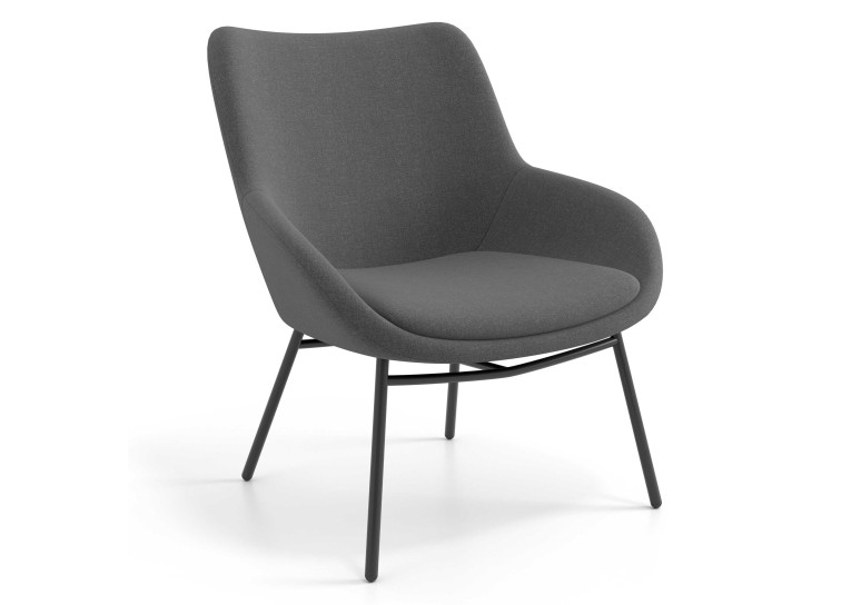 sillon para sala de espera antracita capri 1