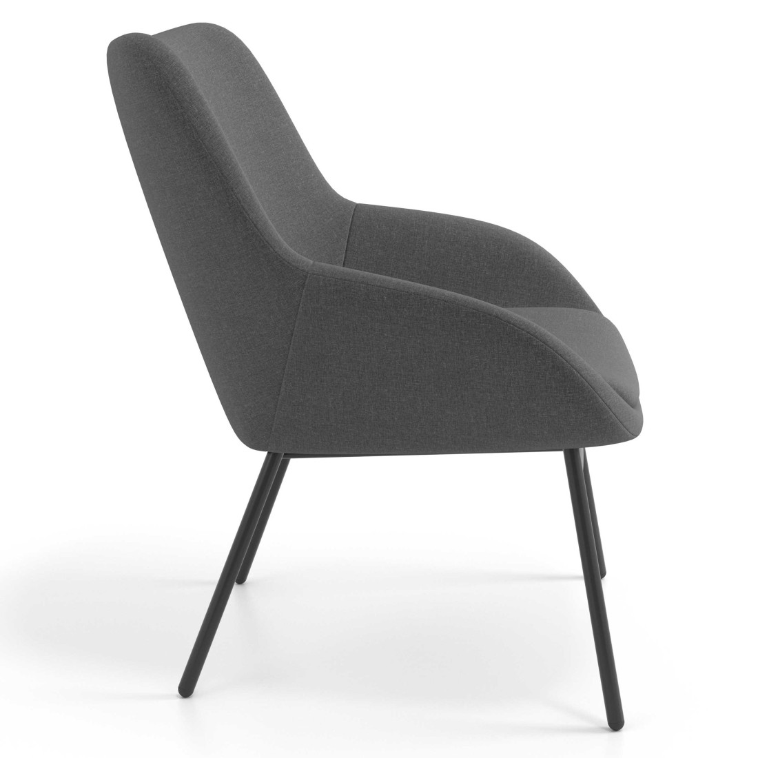 sillon para sala de espera antracita capri 3