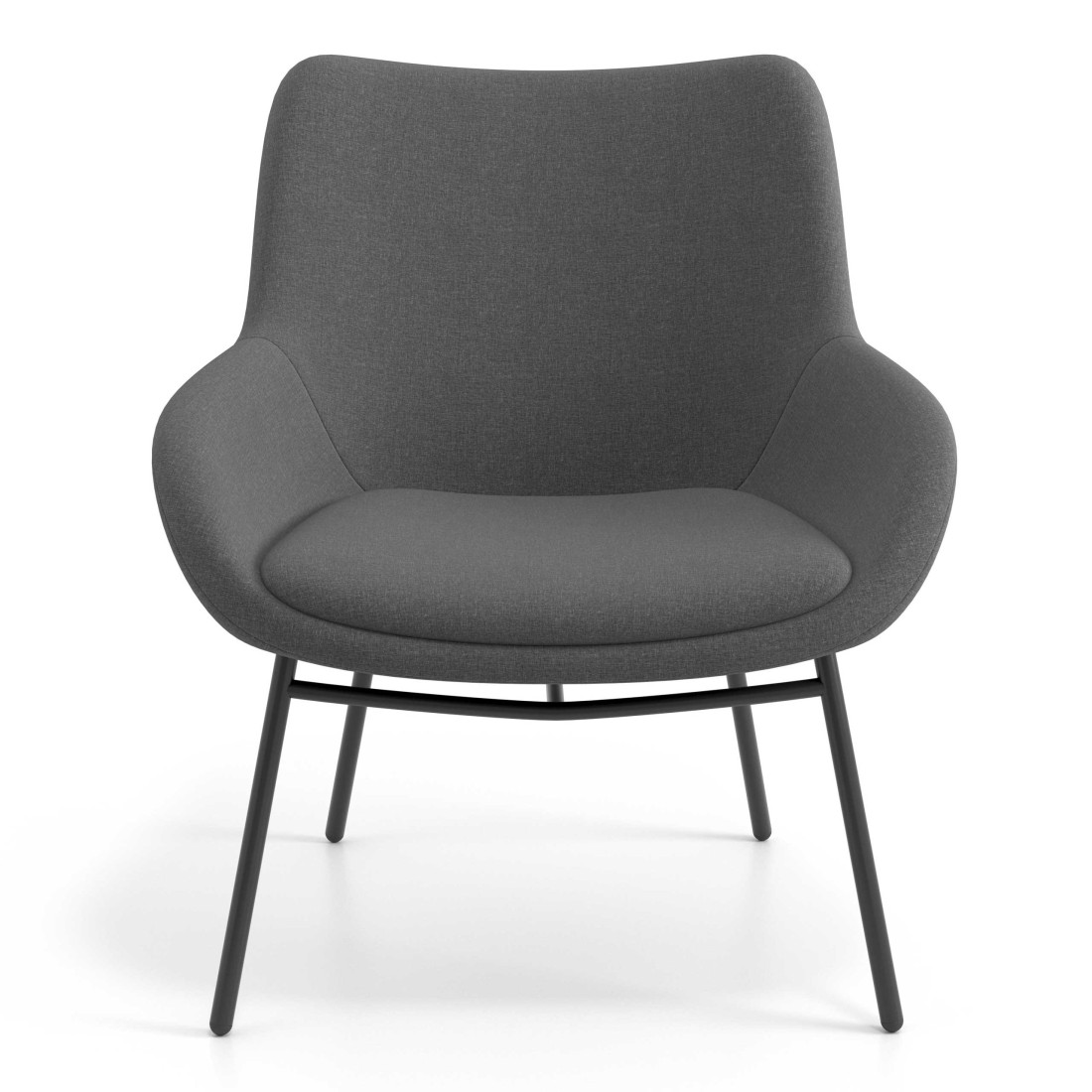 sillon para sala de espera antracita capri 4