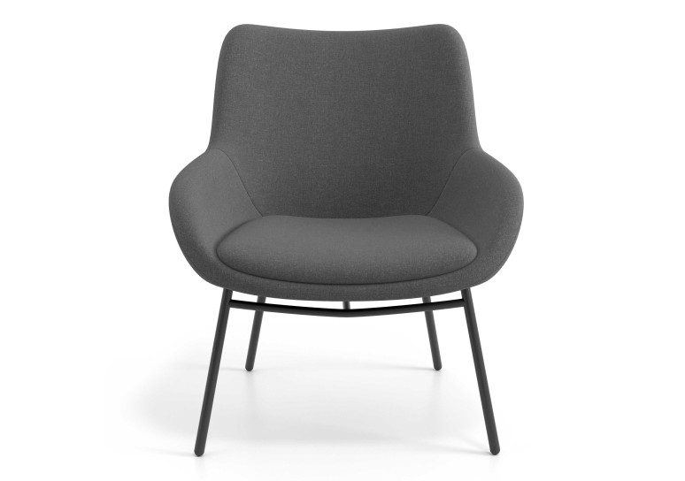 sillon para sala de espera antracita capri 4