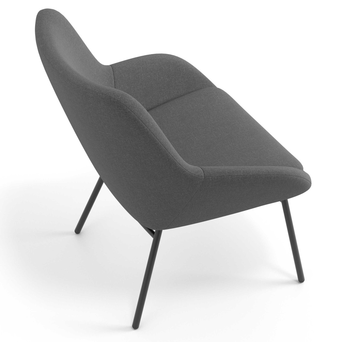 sillon para sala de espera antracita capri 6