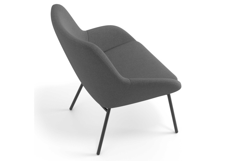 sillon para sala de espera antracita capri 6