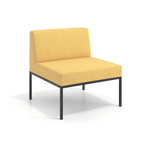 Sofa de Espera Pylos, modulo individual con respaldo - Amarillo