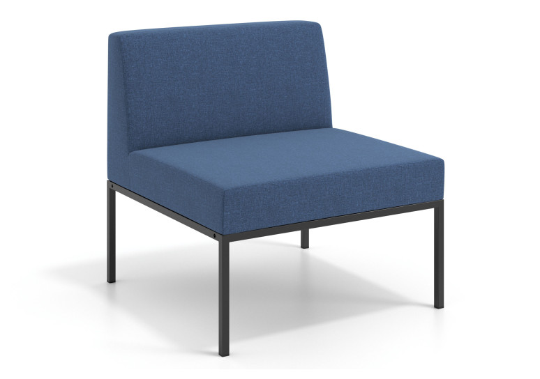 Sofa de Espera Pylos, modulo individual con respaldo - AZUL