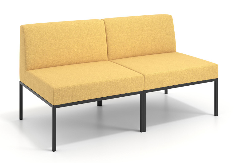 Sofa de Espera Pylos 2 asientos - Amarillo