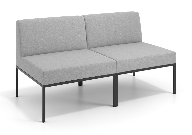 Sofa de Espera Pylos 2 asientos - Gris