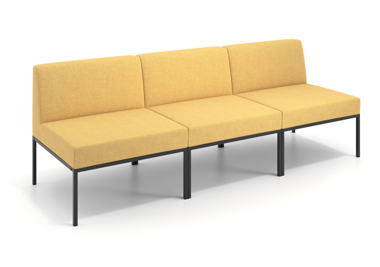 Sofa de Espera Pylos 3 asientos - Amarillo