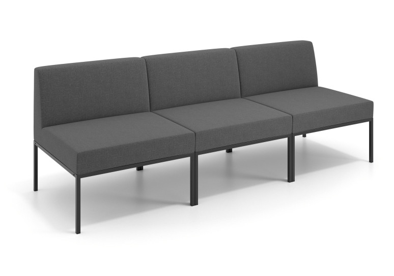 Sofa de Espera Pylos 3 asientos - Antracita