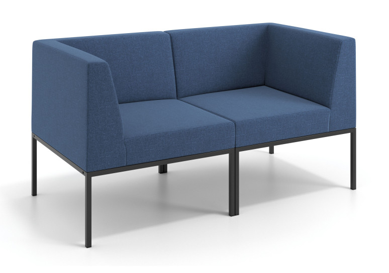 Sofa de Espera Pylos 2 asientos con brazo - AZUL