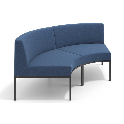 Sofa de Espera Pylos Curvo, Módulo Concavo 2 asientos - AZUL