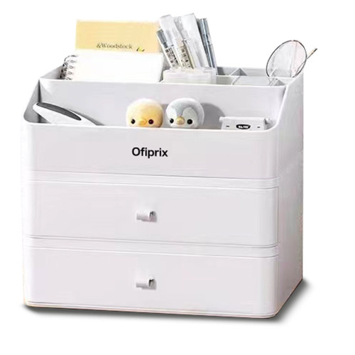 Organizador de escritorio sobremesa 2 cajones 