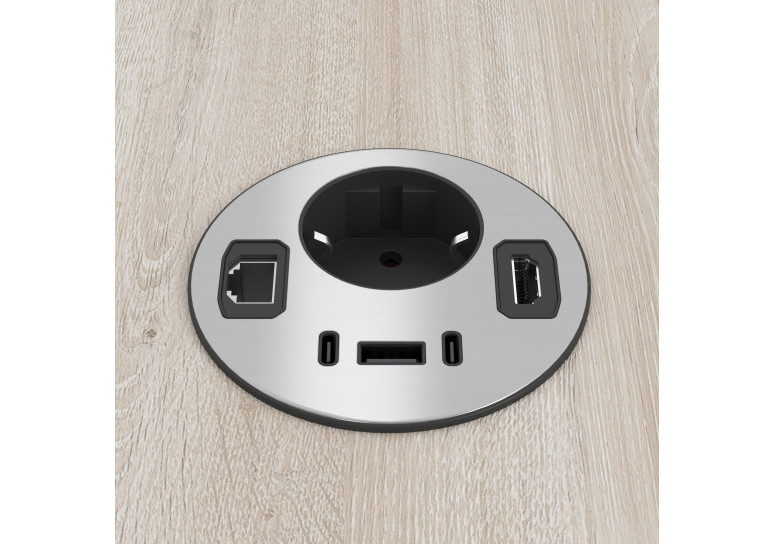 pasacables cromado powerhub 1