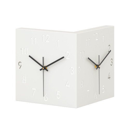 Reloj pared esquinero de doble cara 