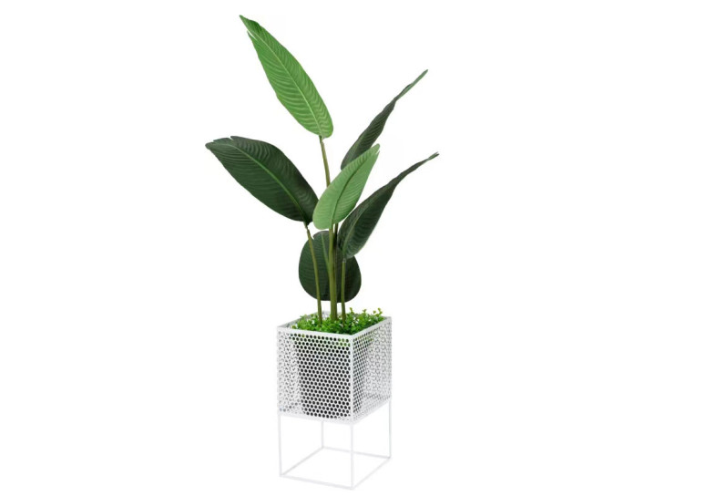 Jardinera para plantas individual altura 45cm - BLANCO
