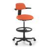 Taburete de Oficina Ergonómico erghos, asiento reclinable, giratorio - Naranja
