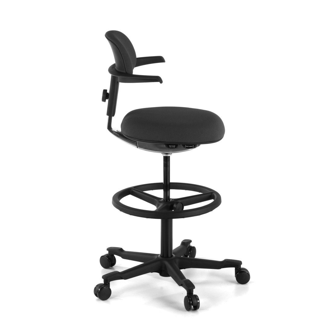 taburete de oficina negro taburete erghos 4