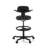 taburete de oficina negro taburete erghos 6