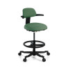 Taburete de Oficina Ergonómico erghos, asiento reclinable, giratorio - VERDE
