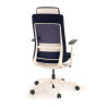 silla giratoria azul reflect estructura blanca tela 8