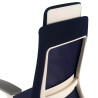 silla giratoria azul reflect estructura blanca tela 6