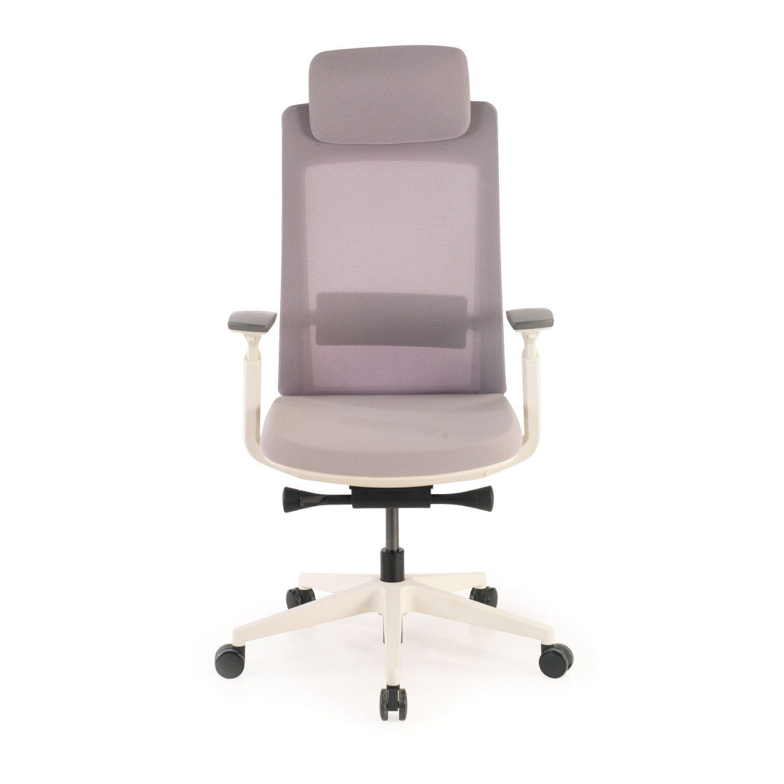 silla giratoria gris reflect estructura blanca tela 4