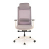 silla giratoria gris reflect estructura blanca tela 4