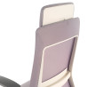 silla giratoria gris reflect estructura blanca tela 6