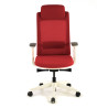 silla giratoria rojo reflect estructura blanca tela 4