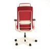 silla giratoria rojo reflect estructura blanca tela 6