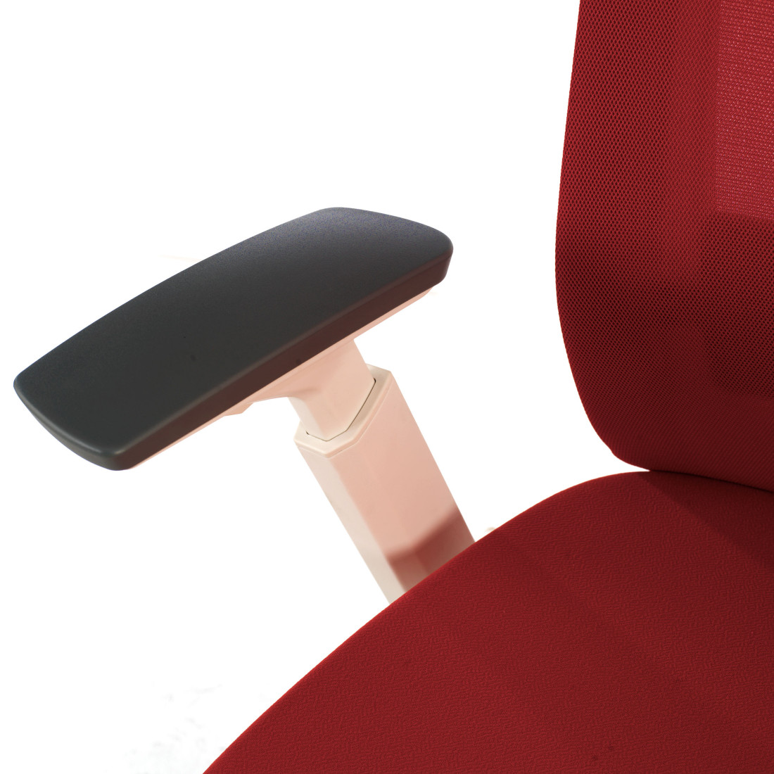 silla giratoria rojo reflect estructura blanca tela 7