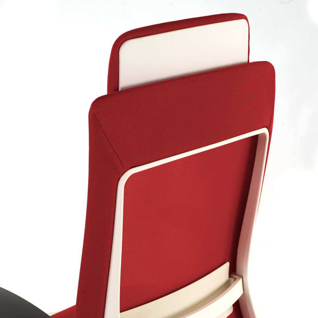 silla giratoria rojo reflect estructura blanca tela 9