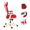 silla giratoria rojo reflect estructura blanca tela 3