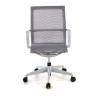 silla giratoria gris ice estructura negra malla 3