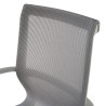 silla giratoria gris ice estructura negra malla 4