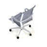 silla giratoria gris ice estructura negra malla 6