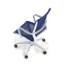 silla giratoria azul ice estructura negra malla 6
